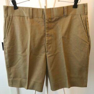 BROOKS BROTHERS MEN’S KHAKI FLAT FRONT CHINO SHORTS SIZE 36